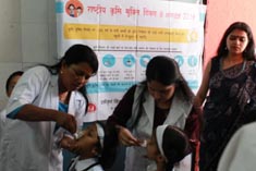 St. Mark's School, Janak Puri - Under the Delhi governments School Health Scheme and to ensure a worm-free childhood, the second round of Deworming was implemented for students of Classes I to XII : Click to Enlarge