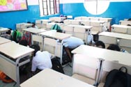 St. Mark's School, Janak Puri - An Earthquake Safety Drill conducted : Click to Enlarge