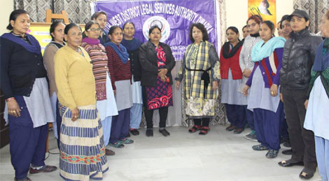 St. Mark's School, Janak Puri - A Legal Literacy Camp on domestic violence, sanitation and house keeping for our Class IV employees was organised : Click to Enlarge