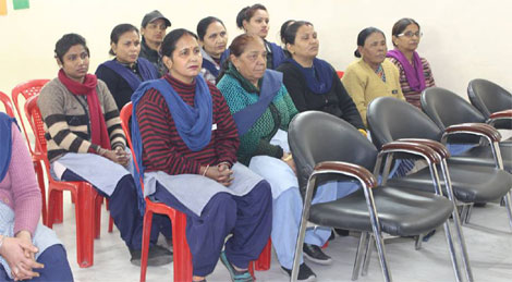 St. Mark's School, Janak Puri - A Legal Literacy Camp on domestic violence, sanitation and house keeping for our Class IV employees was organised : Click to Enlarge