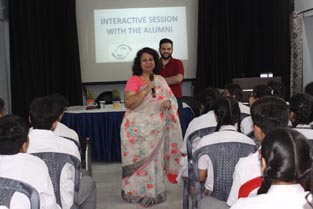 St. Mark's School, Janak Puri - Members of Team Connections (our alumni) interacted with the students of Classes X, XI and XII : Click to Enlarge
