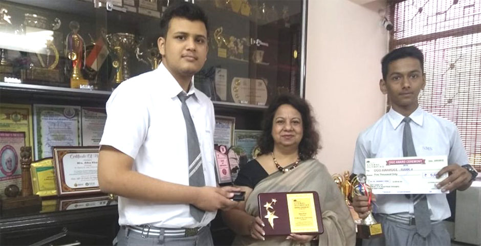 St. Mark's School, Janak Puri - We proudly present to you our young astronomy enthusiasts  Ayush Sharma of class VIII and Mayank Tomar of class X who have done remarkably well in Orange Global Olympiad : Click to Enlarge