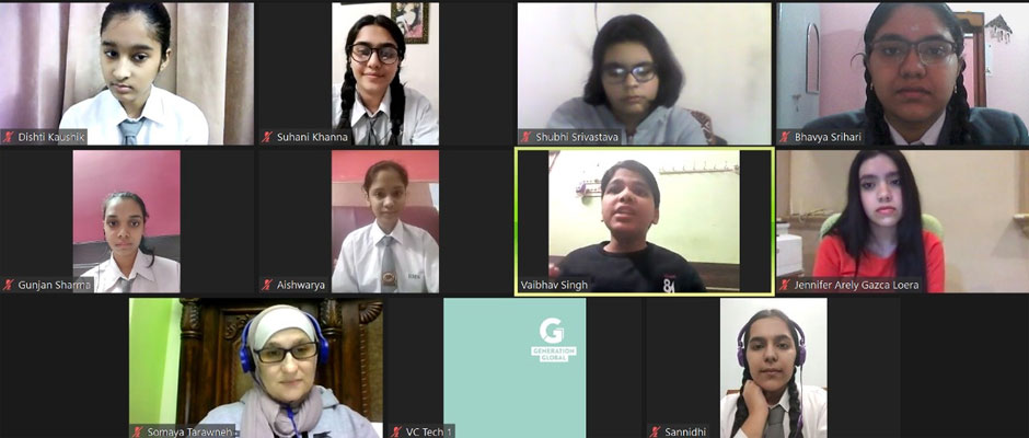 St. Mark's School, Janak Puri - Senior students from our school participated in Generation Global Video Conference, along with students from Tecnologico de Monterrey Campus (Mexico), City Montessori School (India) and CMS Mahanagar (India) : Click to Enlarge