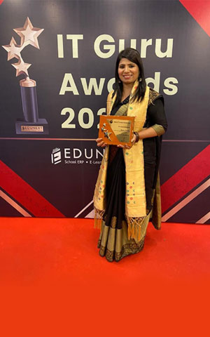 St. Mark's School, Janak Puri - Our Computer Teacher - Ms. Neetu Chawla has been awarded with the INDIA's first IT Guru Award 2020 : Click to Enlarge