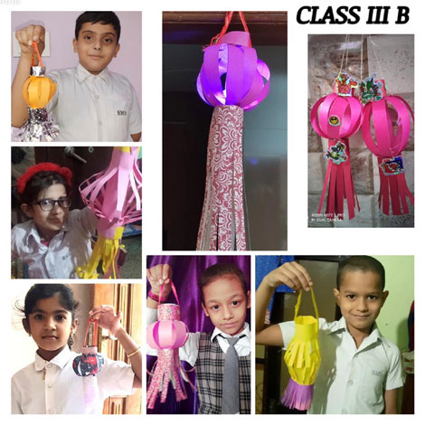 St. Mark's School, Janak Puri - DEEPAWALI : also known as the festival of lights was celeberated virtually by the students of the primary wing : Click to Enlarge