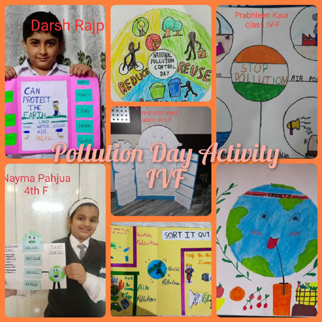 St. Mark's School, Janak Puri - On the occasion of the National Pollution Control Day the students of primary section took part in various activities : Click to Enlarge