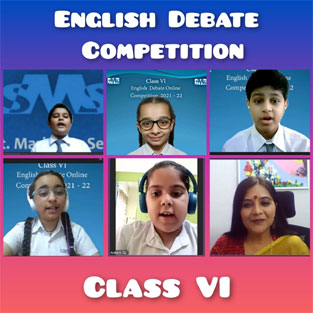St. Mark's School, Janak Puri - An Inter-Class English Debate Competition was organised for the students of classes VI to VIII in June 2021 : Click to Enlarge