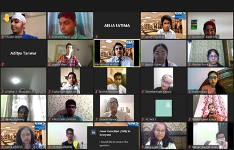 St. Mark's School, Janak Puri - Students from our school participated in Generation Global Video Conference along with students from Bal Bharati Public School, City Montessori School, Prachin Global School, Lead School from India and Al-Hazar 3 from Indonesia : Click to Enlarge
