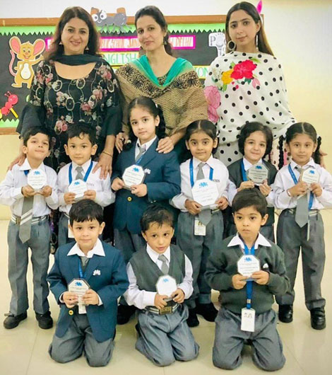St. Marks Sr. Sec. Public School, Janakpuri - An Inter-Section English Poetry Competition was organized for the students of Class Nursery : Click to Enlarge