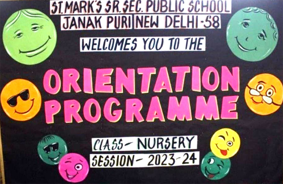 St. Marks Sr. Sec. Public School, Janakpuri - Orientation Programme for Class Nursery (Session 2023-24) : Click to Enlarge