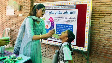 St.Marks World School Meera Bagh: Deworming Drive : Click to Enlarge