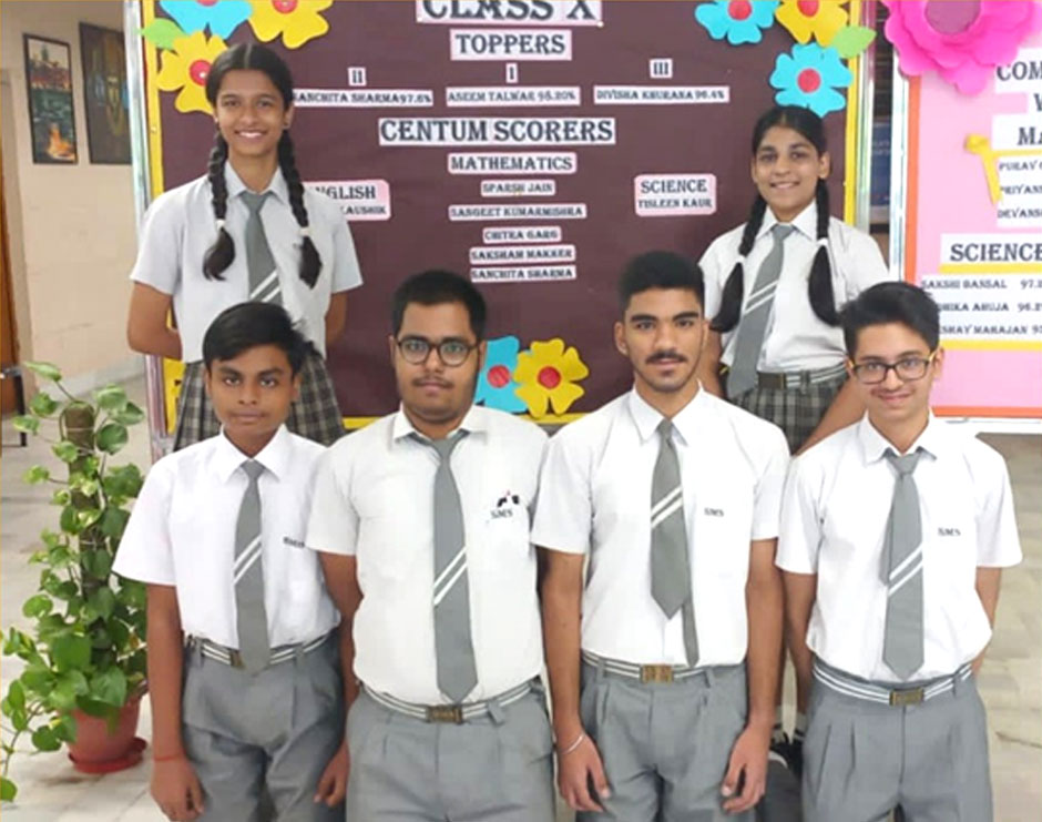 St. Mark's Sr. Sec. School, Meera Bagh - Centum Scorers of Class X : Click to Enlarge