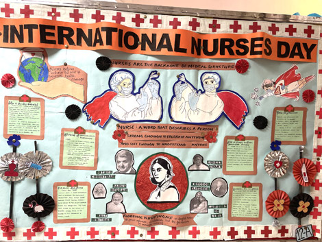SMS, Meera Bagh - International Nurses Day celebrations by Class XII students : Click to Enlarge