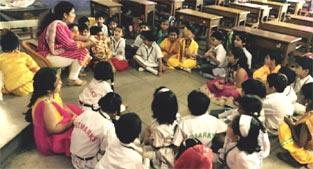 St. Mark's School, Meera Bagh - Circle Time for Class I and II : Click to Enlarge