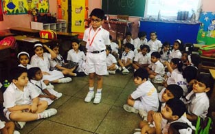 St. Mark's School, Meera Bagh - Circle Time for Classes I and II on the theme Me and one more : Click to Enlarge