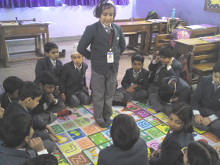 St. Mark's School, Meera Bagh - Circle Time for Classes I and II on the theme Happiness : Click to Enlarge