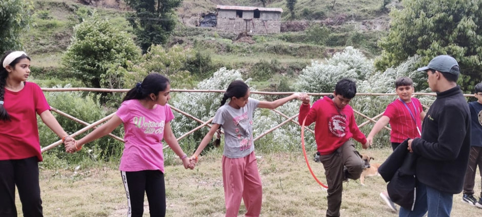 St Marks Sr Sec Public School Meera Bagh - A group of students from Class 7 along with the teacher in charges went for the Rocksport Mussoorie Adventure Camp : Click to Enlarge