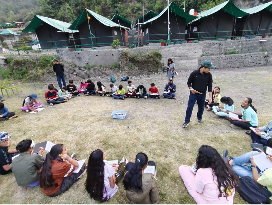 St Marks Sr Sec Public School Meera Bagh - A group of students from Class 7 along with the teacher in charges went for the Rocksport Mussoorie Adventure Camp : Click to Enlarge