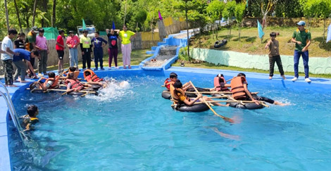 St Marks Sr Sec Public School Meera Bagh - A group of students from Class 7 along with the teacher in charges went for the Rocksport Mussoorie Adventure Camp : Click to Enlarge