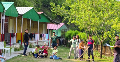 St Marks Sr Sec Public School Meera Bagh - A group of students from Class 7 along with the teacher in charges went for the Rocksport Mussoorie Adventure Camp : Click to Enlarge