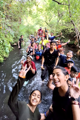 St Marks Sr Sec Public School Meera Bagh - A group of students from Class 7 along with the teacher in charges went for the Rocksport Mussoorie Adventure Camp : Click to Enlarge