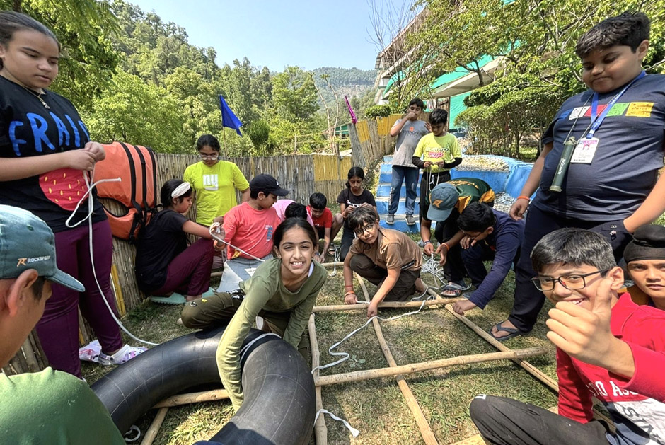 St Marks Sr Sec Public School Meera Bagh - A group of students from Class 7 along with the teacher in charges went for the Rocksport Mussoorie Adventure Camp : Click to Enlarge