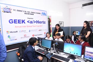St. Mark's School, Meera Bagh - Annual Inter School Tech Fest Geek-a-Hertz held : Click to Enlarge