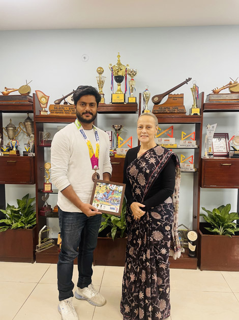 St. Marks Sr. Sec. Public School, Meera Bagh - Mr. Abhishek Gambhir, Physical Education Teacher won the bronze medal in 37th National Games organised by Indian Olympic Association in Goa : Click to Enlarge
