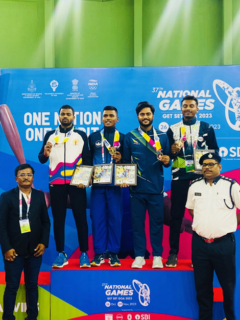 St. Marks Sr. Sec. Public School, Meera Bagh - Mr. Abhishek Gambhir, Physical Education Teacher won the bronze medal in 37th National Games organised by Indian Olympic Association in Goa : Click to Enlarge