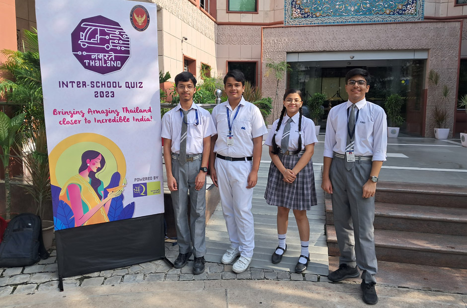St. Mark's Sr. Sec. Public School School, Meera Bagh - On 3 August 2023, our school participated in the Thailand Quiz 2023, organised by Royal Thailand Embassy in India : Click to Enlarge