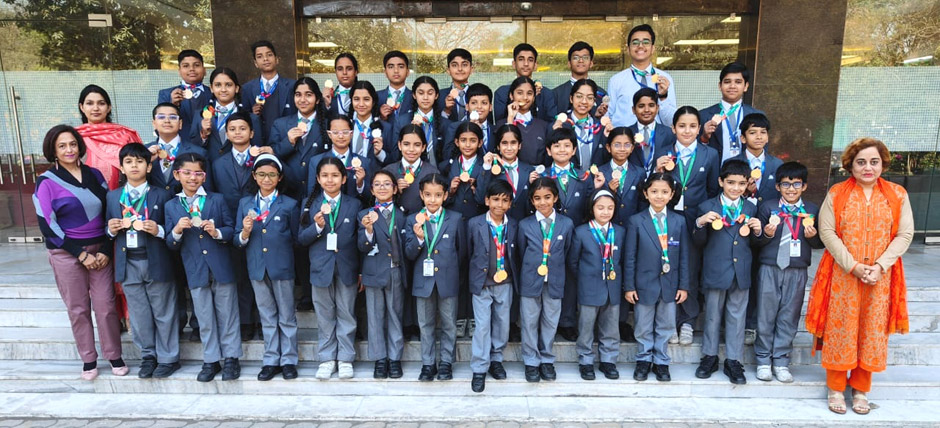 St. Mark's Sr. Sec. Public School School, Meera Bagh - Students excel at Silverzone Olympiad International Olympiad 2023-24 : Click to Enlarge