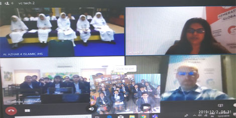 St. Mark's School, Meera Bagh - Generation Global Video Conference on Climate Change : Click to Enlarge