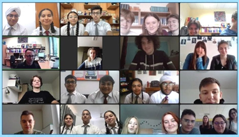 St. Mark's School, Meera Bagh - A virtual meeting with friends from Gimnazija Maribor, Slovenia : Click to Enlarge