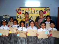 SMS Sr., Meera Bagh - Interclass English Recitation Competition for class III : Click to Enlarge