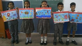 SMS Sr., Meera Bagh - Art Competition by Faber Castell : Click to Enlarge