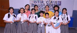SMS Sr., Meera Bagh - Inter Class English Poetry Recitation Competition for Class V : Click to Enlarge