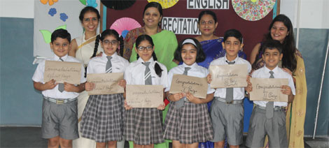 St. Mark’s Sr. Sec. Public School, Meera Bagh - English Recitation Competition for Classes IV and V : Click to Enlarge