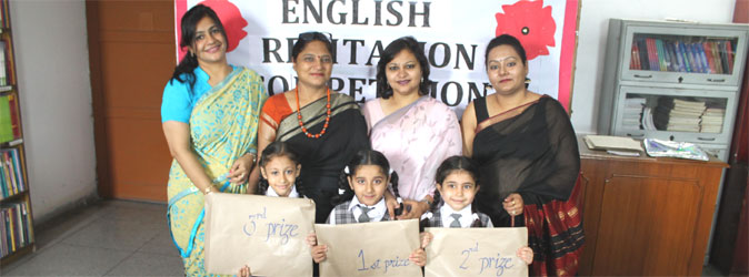 St. Mark’s Sr. Sec. Public School, Meera Bagh - English Recitation Competition : Class I : Click to Enlarge