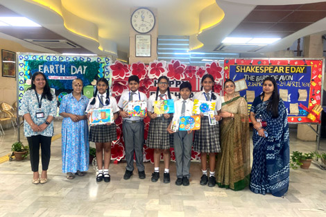 St Marks Sr Sec Public School Meera Bagh - HT Pace organised a Painting Contest to highlight the urgency of Environmental Preservation : Click to Enlarge