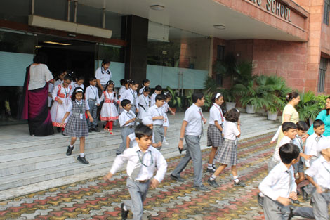 St. Mark's Meera Bagh - Fire Drill : Click to Enlarge
