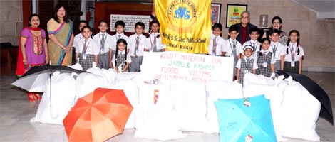 Relief Fund Material for Jammu and Kashmir Flood Victims by St. Mark's School, Meera Bagh