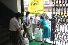 St. Mark's Sr. Sec. Public School, Meera Bagh extended a helping hand to the affected people of massive earthquake and sent relief material : Click to Enlarge