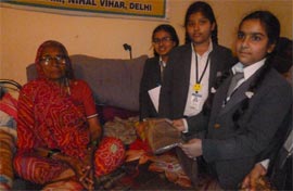St. Mark's School, Meera Bagh - A Visit to Old Age Home : Click to Enlarge