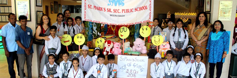 St. Mark’s Sr. Sec. Public School, Meera Bagh - Joy of Giving : Click to Enlarge