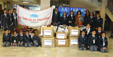 St. Mark's School, Meera Bagh - Helping India's Poor Survive the Bitter Cold : Click to Enlarge