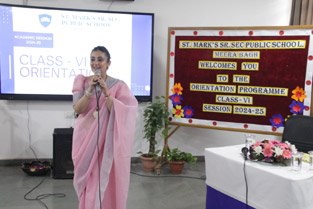 St Marks Sr Sec Public School Meera Bagh: Class 6 orientation Session conducted for parents : Click to Enlarge