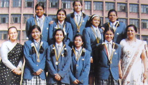 The Junior Girls Badminton Winners