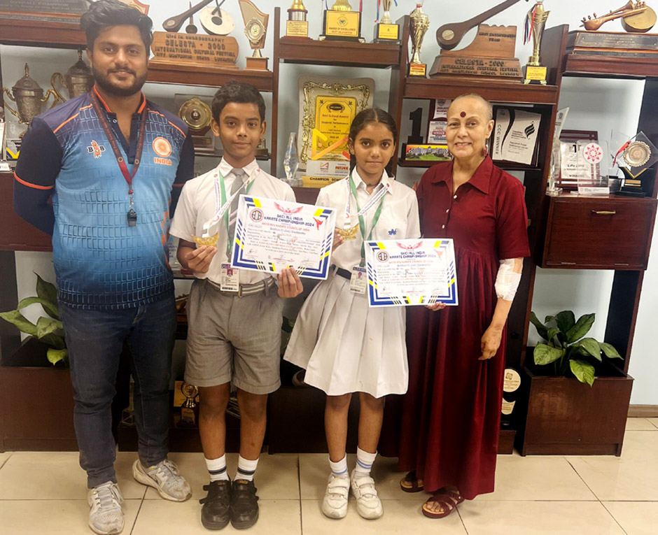 St. Marks Sr. Sec. Public School - Tejas of Class V-C and Rashi of Class V-E won gold medal in Sub Junior categoryin All India Karate Championship : Click to Enlarge