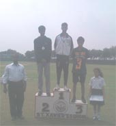 SMS Sr., Meera Bagh - Mandeep Sehrawat, XII-E, has bagged the Silver Medal in the C.B.S.E. 5000 meters Athletics Championship : Click to Enlarge