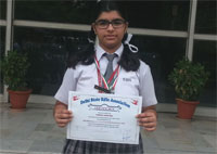 Vrinda Girotra (IX-E) has hit a stroke as she participated in the Delhi State Inter school Shooting Championship